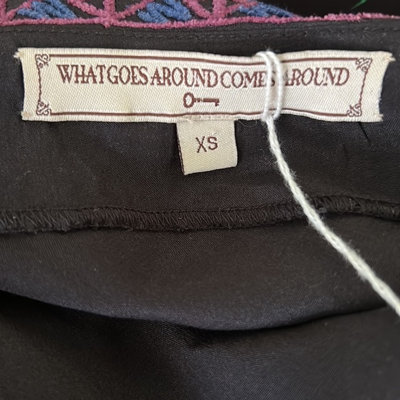 What Goes Around Comes Around Margot Silk Black Embroidered Tunic Dress - XS - Picture 13 of 16